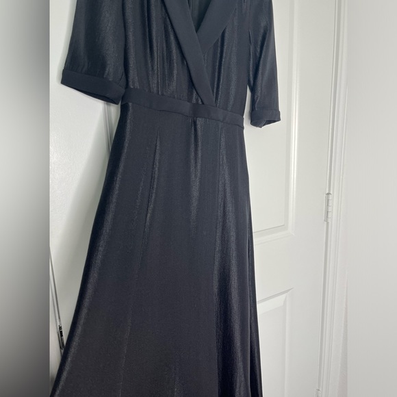 Black Halo Eve Jovine Gown Black Maxi High Low Hem Size 8 - Picture 9 of 16